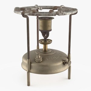 3D Retro Kerosene Stove Primus Brass Used