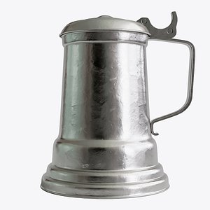 3D Silver Beer Tankard