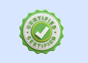 3D Certified Badge 3D Illustration model