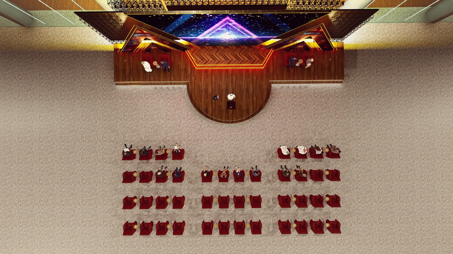 3D Conference Stage Design And The Render In Lumion - TurboSquid 1912787