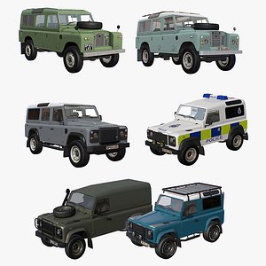 3D Land Rover Defender Collection