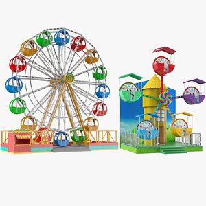 real ferris wheels 3D model