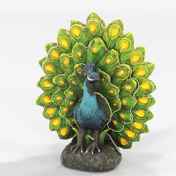 3D model Peacock Outdoor Statues for Garden