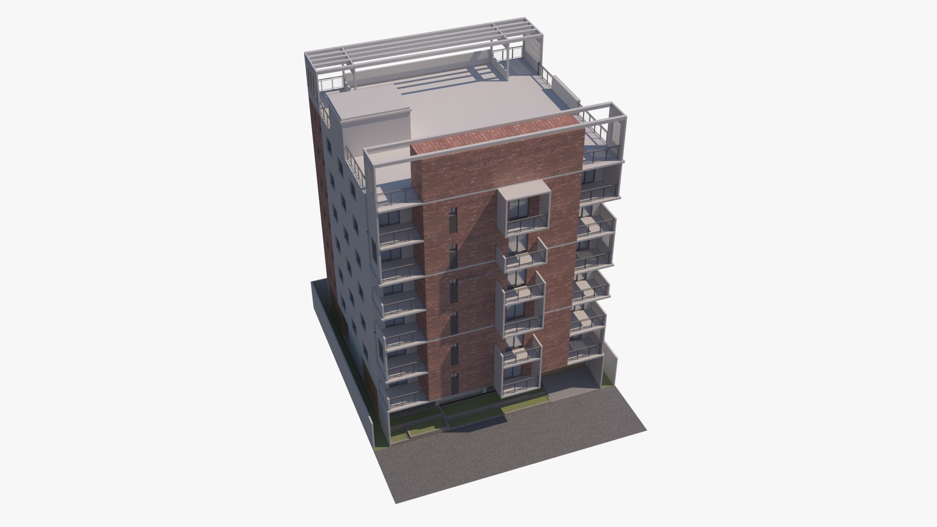 Residential Building 08 3D Model - TurboSquid 2091300