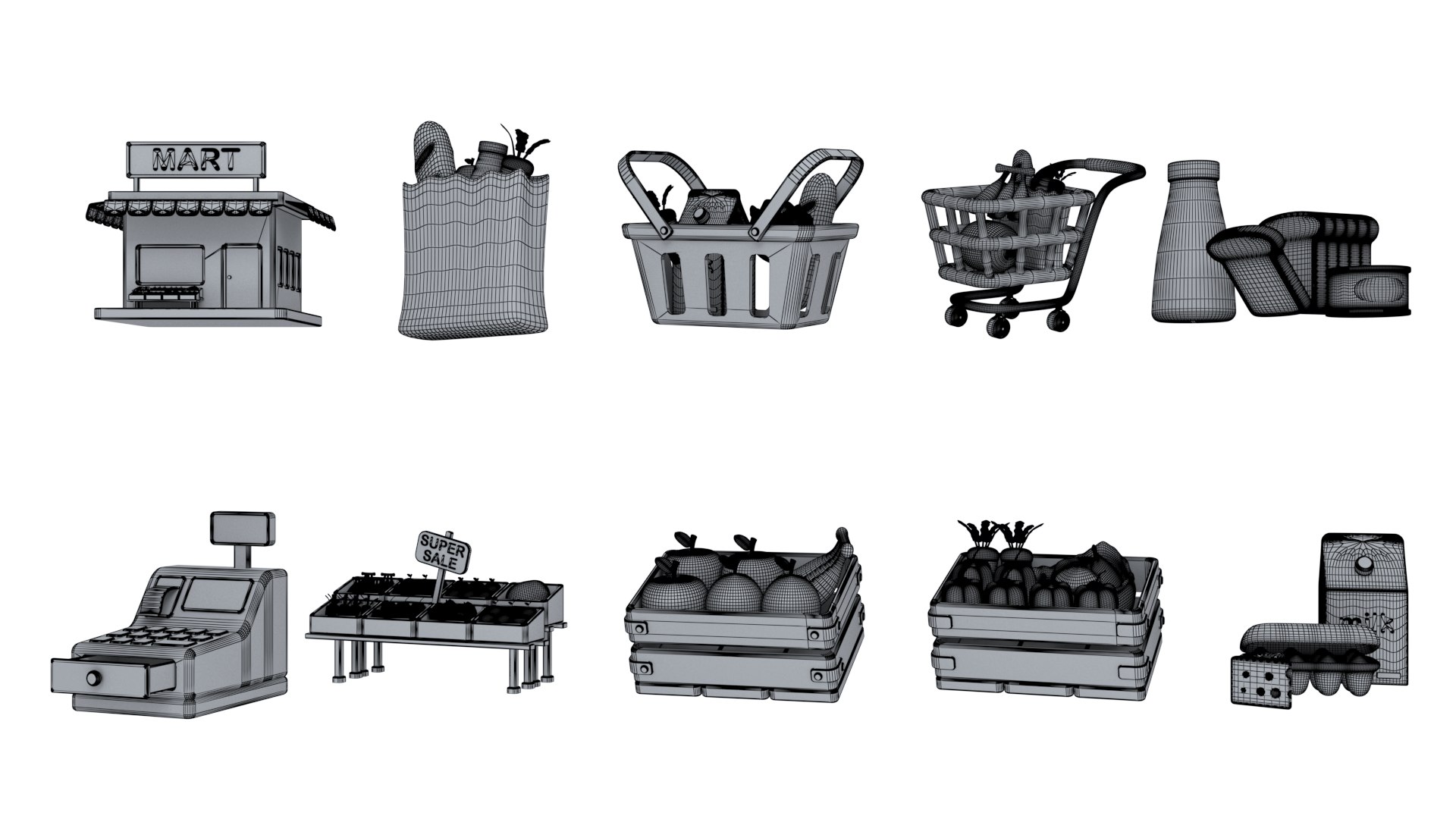 3D Cartoon supermarket UI icon Shopping bag Shopping cart Cash register Fruit vegetables egg milk model https://p.turbosquid.com/ts-thumb/tE/3hqXu2/rJ/6/png/1739552591/1920x1080/fit_q87/056b7f521e1e4683897bc5a1c935ea6c6bb37890/6.jpg