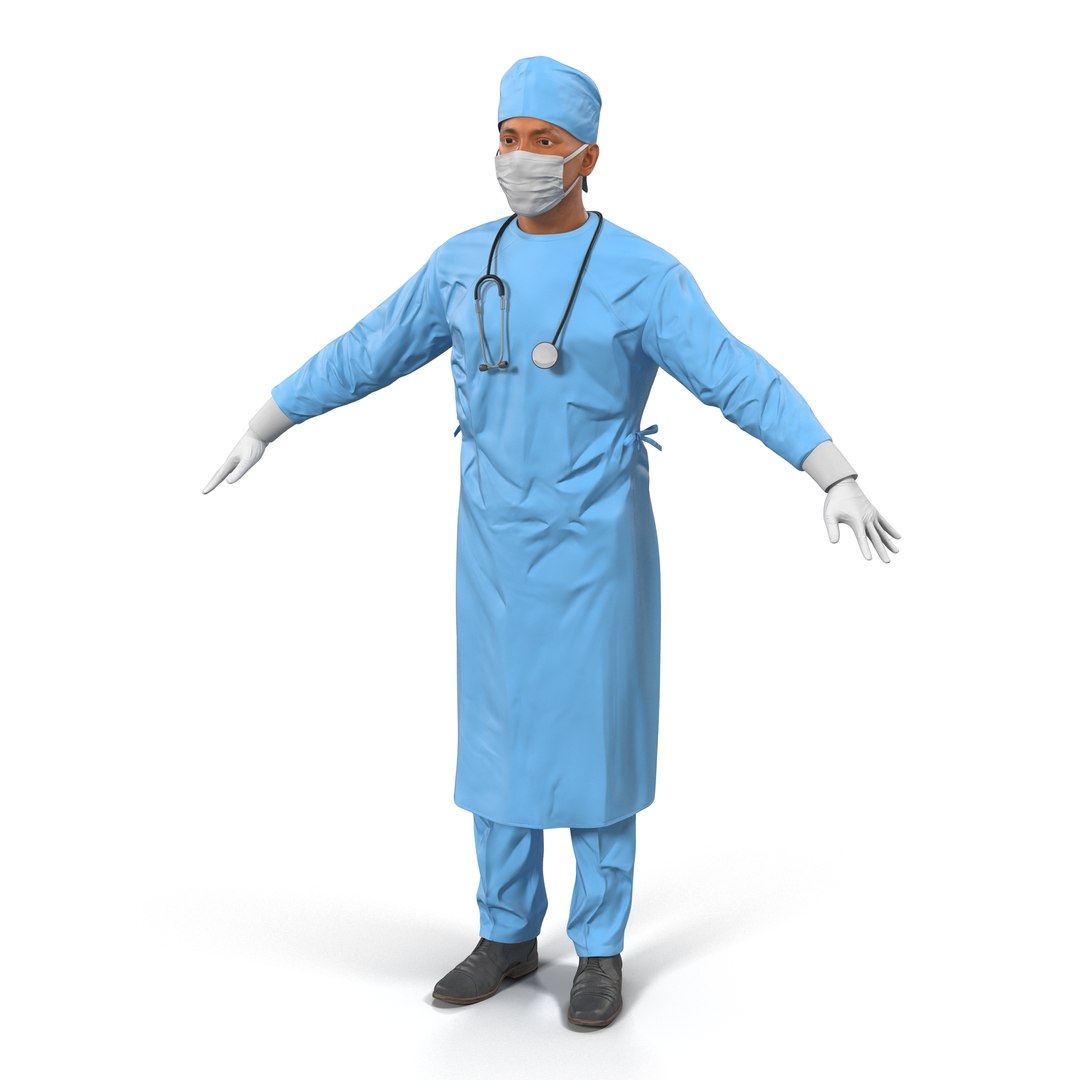 Male Surgeon Mediterranean 3D model preview