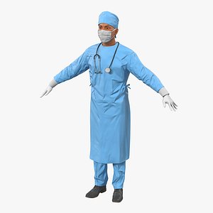 male surgeon mediterranean 3d obj