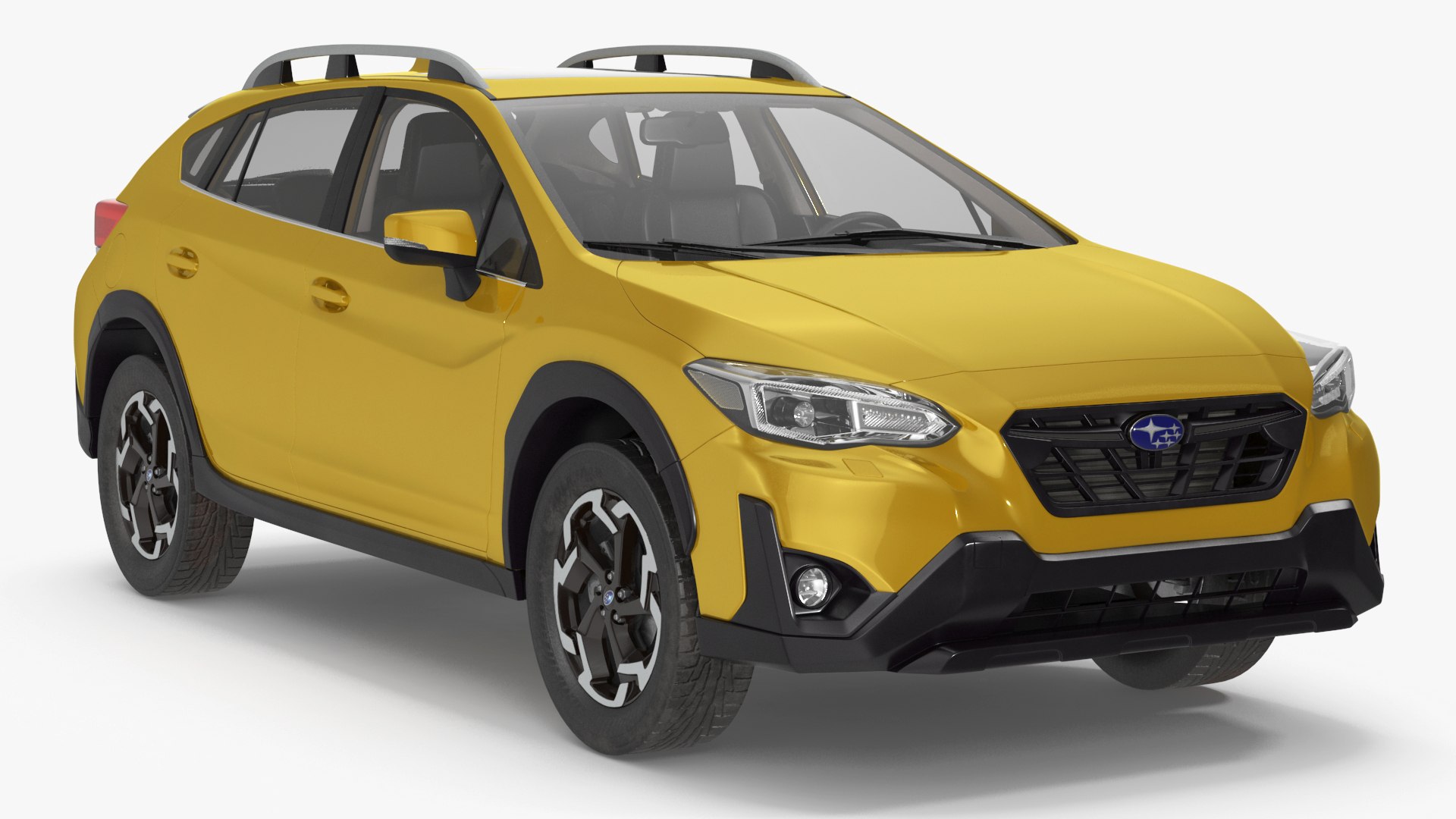 2020 Subaru XV Hybrid Crossover Yellow 3D model preview