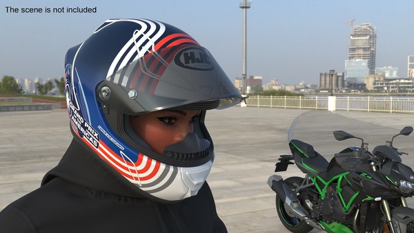 modelo 3d Mujer afroamericana con casco de carreras - TurboSquid 2368193