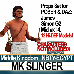 Props Set Poser Daz for Ancient Egypt MK Slinger