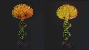 Tree in a shape of a DNA chain