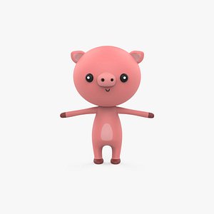 Stylized Character 001 Pig