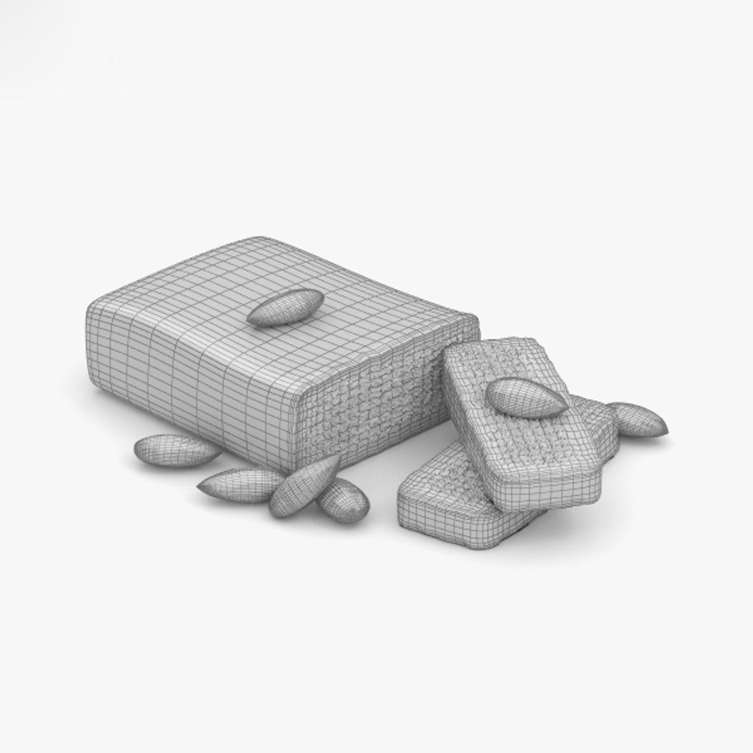 3D model almonds nuts pastry - TurboSquid 1401238