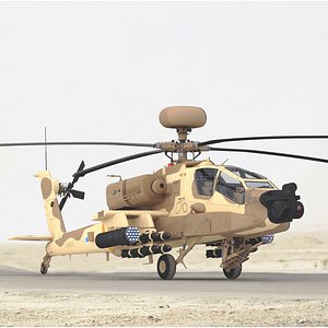 AH64E Apache Longbow Helicopter Desert 2 In 1