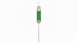 Green Silver Cemetery Memorial Lantern with Candle