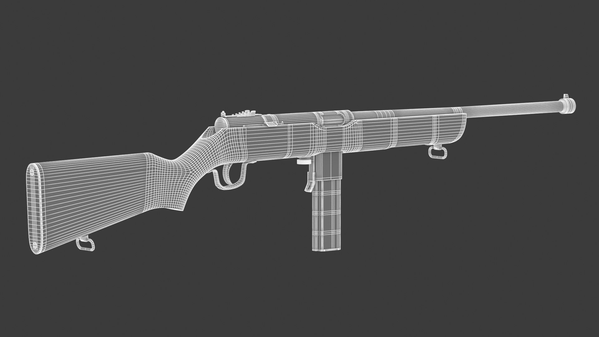 M50 Reising Submachine Gun 3D Model - TurboSquid 2047178