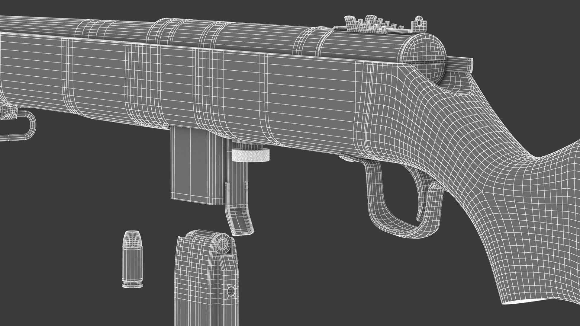 M50 Reising Submachine gun 3D model - TurboSquid 2047178