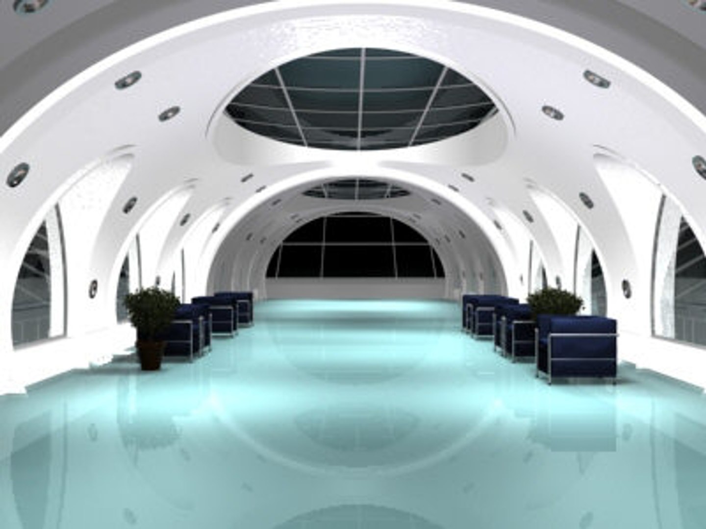 3d interior sportshall badminton model