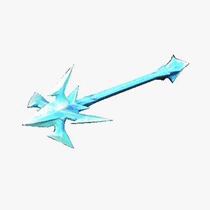 3D Model Spear Ice Weapon  Fantasy  RPG 3D model