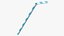 Flexible Plastic Straw Blue
