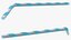 Flexible Plastic Straw Blue