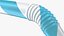 Flexible Plastic Straw Blue