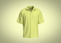 Neon color Knitted Button Down Shirts Short Sleeve