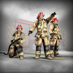 3D model firefighter