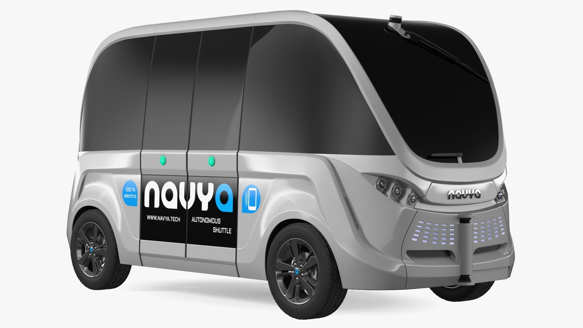 Autonomous Electric Vehicle Navya Arma Exterior Only 3D model preview