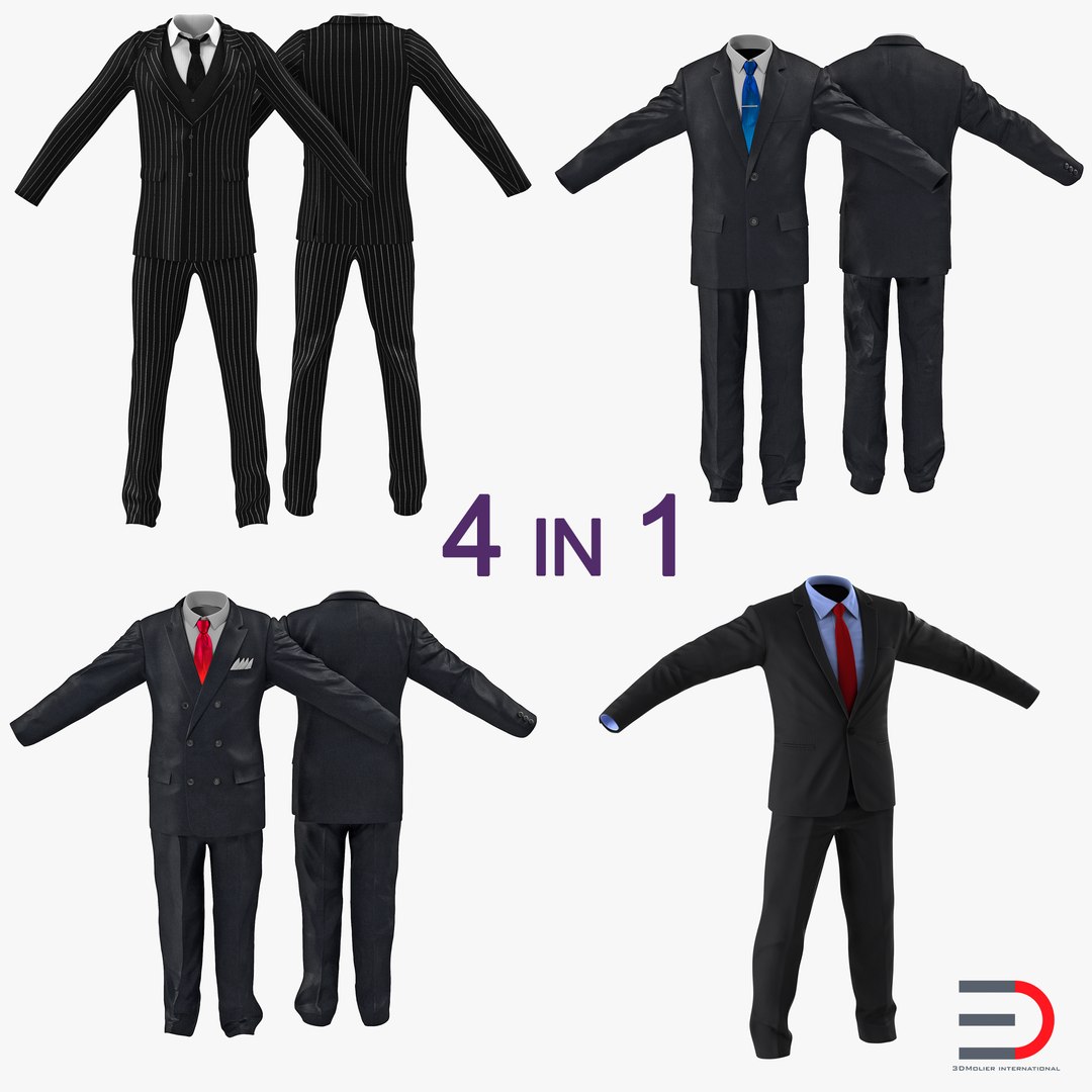 Suits 3D Models Collection 3D model preview
