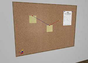 cork board pins c4d