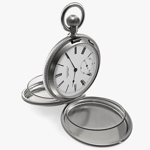 3D model Silver Tiffany Pocket Watch Open