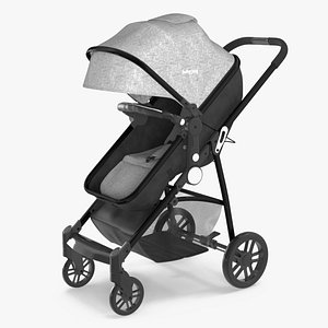 Foldable Walking Baby Stroller Gray model