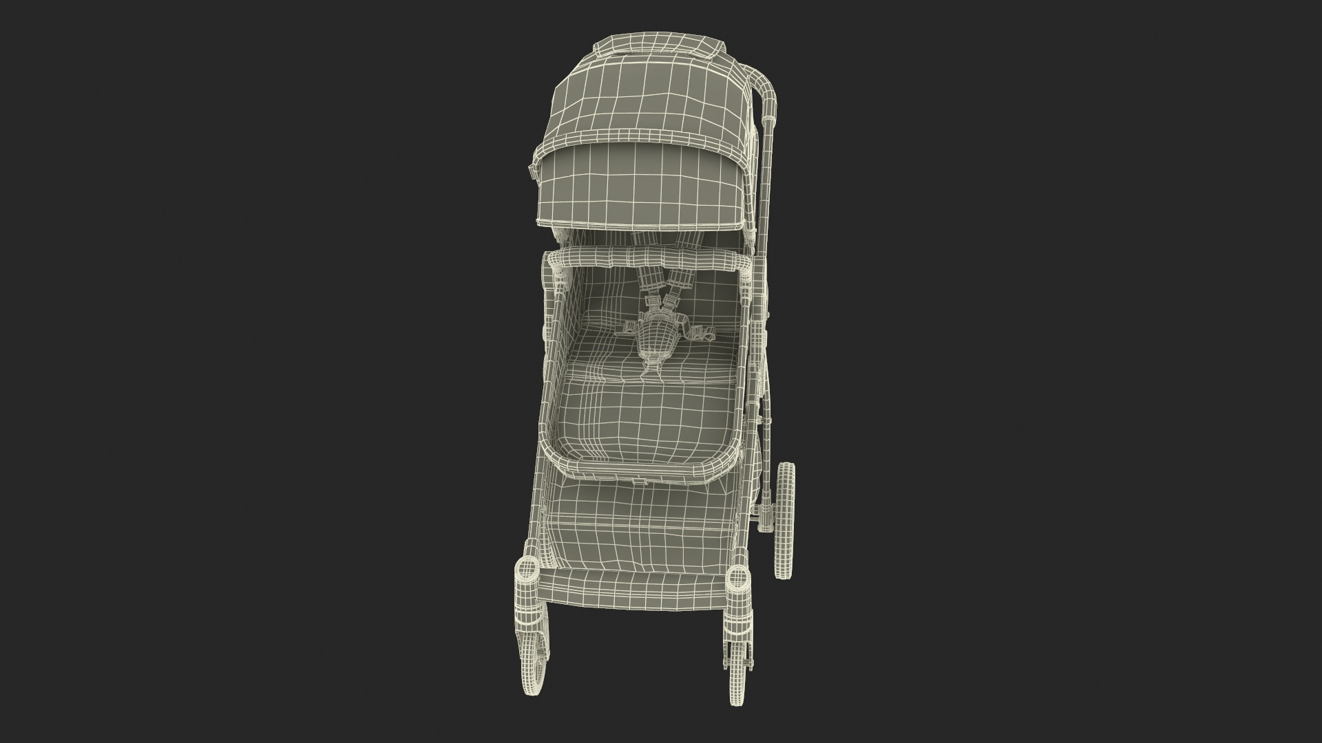 Foldable Walking Baby Stroller Gray Model - TurboSquid 2218397