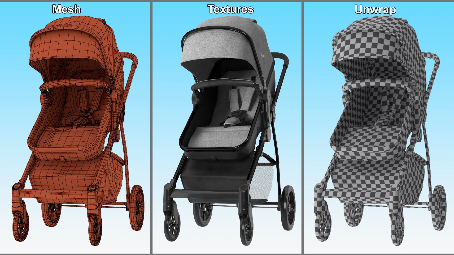 Foldable Walking Baby Stroller Gray model https://p.turbosquid.com/ts-thumb/tF/2jicnM/u5/foldablewalkingbabystrollergray3dmodel014/jpg/1713503239/1920x1080/fit_q87/b557856881202a395fbc2f423192e775398d29c6/foldablewalkingbabystrollergray3dmodel014.jpg