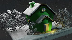3D model The Christmas house