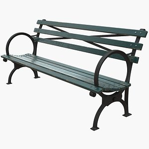 Bench Middle Green +PBR