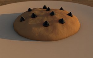 3D cookie chocolate chips