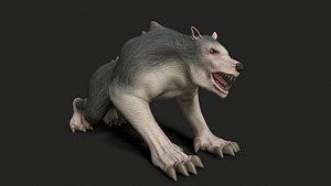 3D Monster Wolf Rigged And Animated