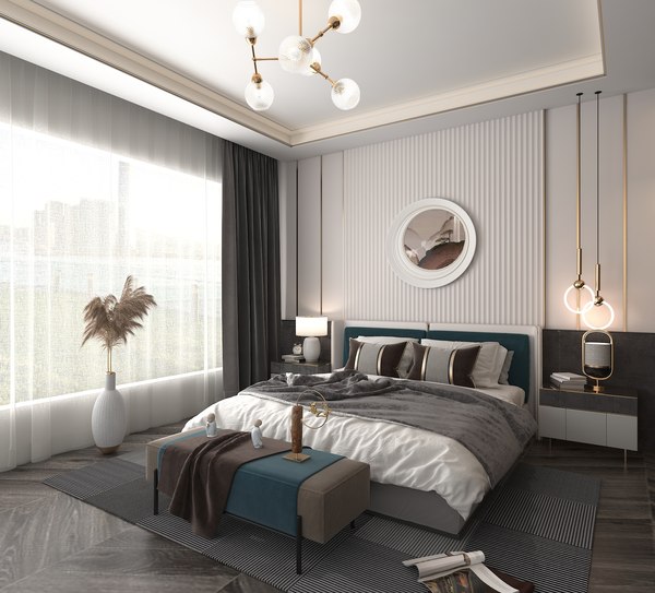 3D Modern Bedroom Interior Scene 9 - TurboSquid 1895498