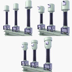 HV Current Transformers SET v24v25v26 3D