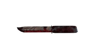 Bloodbound Blade Dark Knife with Leather Grip 3D Model 3D model