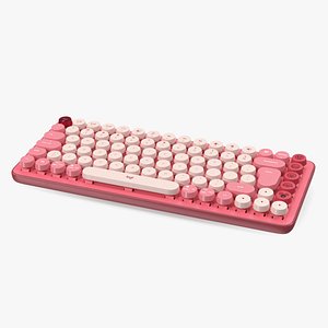 Logitech Keyboard with Emoji Keys Pink
