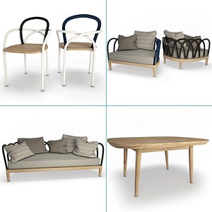 Arc Furniture Set 3D model