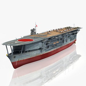 japanese aircraft carrier kaga 3d max