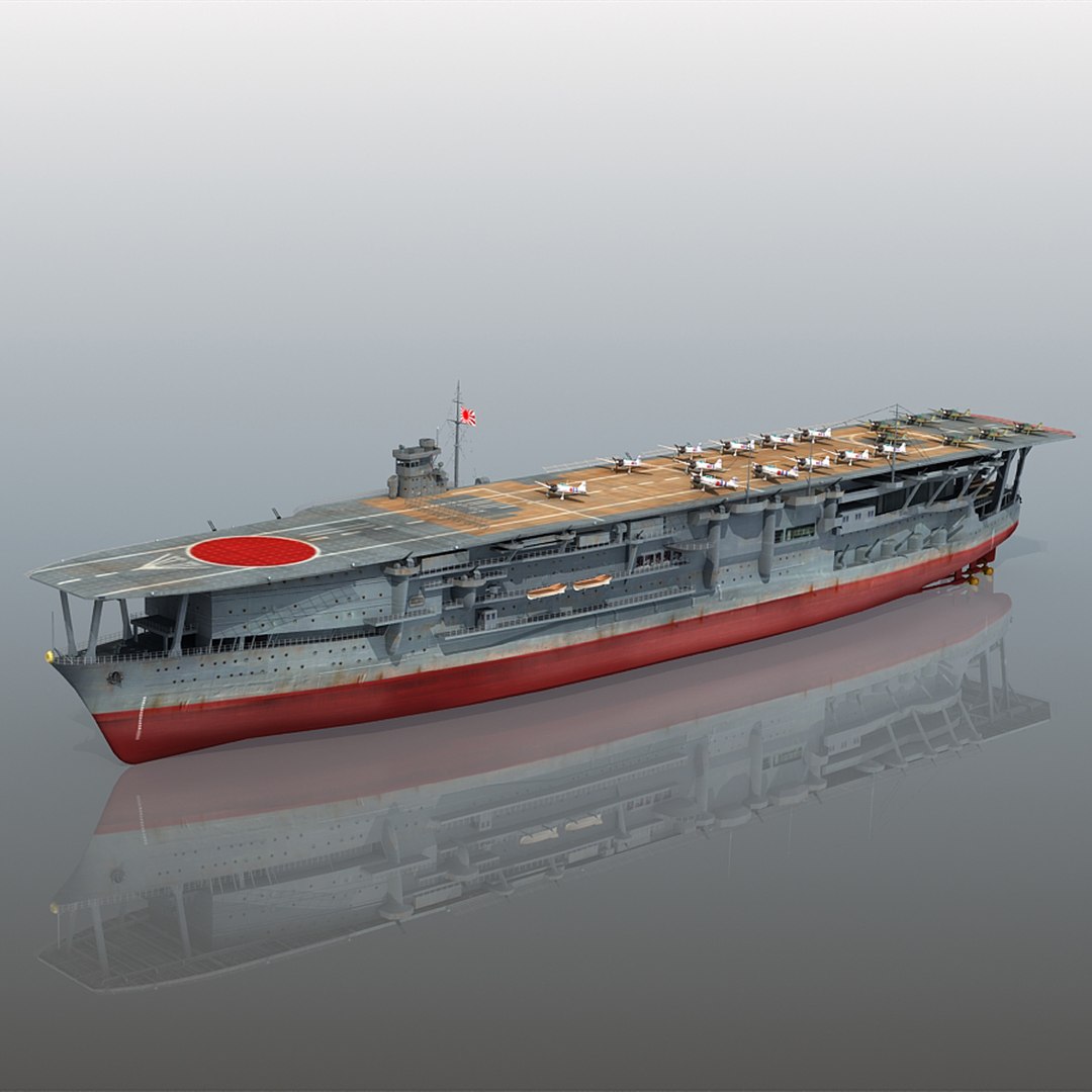 Japanese Aircraft Carrier Kaga 3d Max