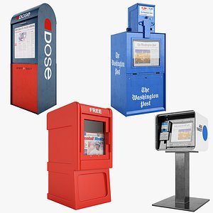 newspaper box 01 3d model