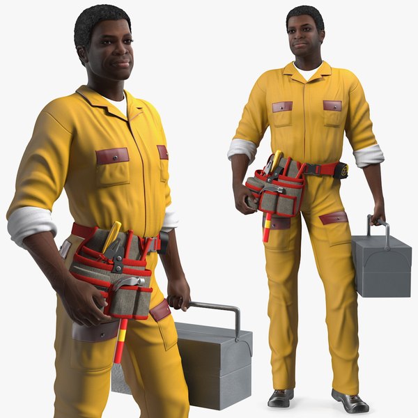 american locksmith standing pose 3D model