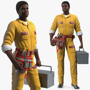 African American Locksmith Standing Pose