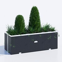 Polyrattan planter 108